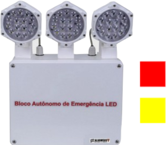 BLOCO AUTÔNOMO DE EMERGÊNCIA 3 FARÓIS IP66/68 LEDS (SÉRIE SPT)